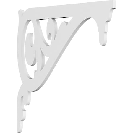 Ekena Millwork Carrillo Architectural Grade PVC Bracket, 5/8"W X 18"D X 18"H BKTP01X18X18CI